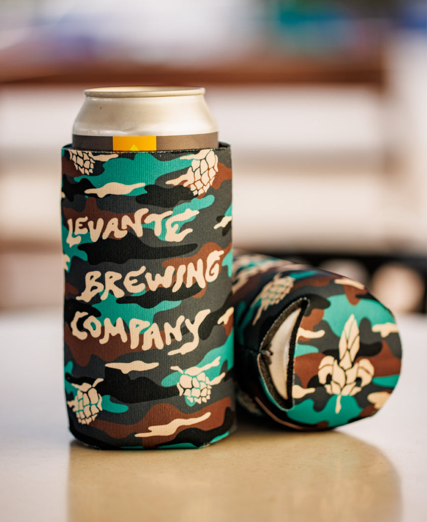 16oz Levante Camo Can Coolie