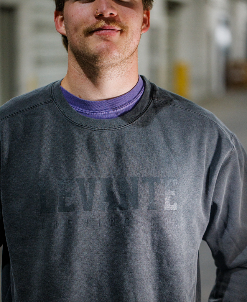 Levante Block Logo Crew Sweatshirt - Pepper
