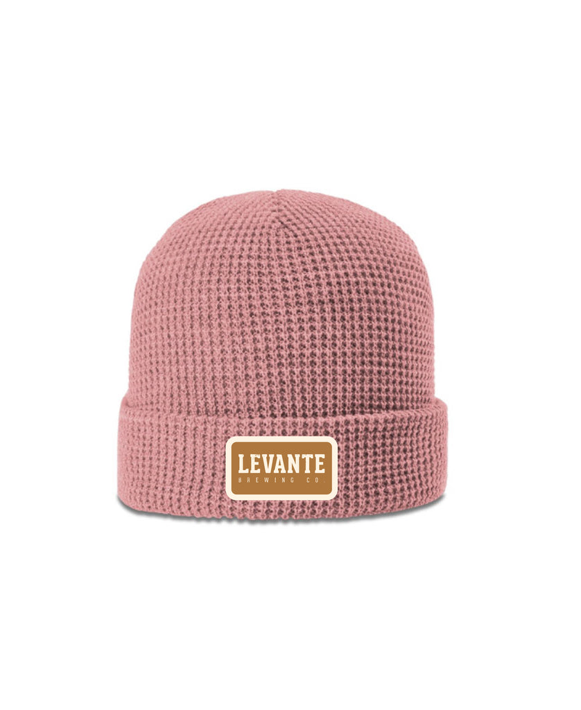 Levante Patch Logo Waffle Knit Beanie (5 Colors)