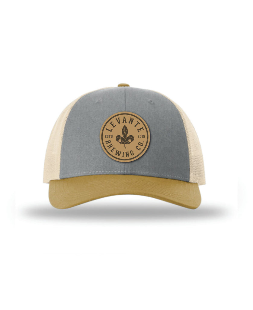 Levante Faux Leather Patch Low Crown Trucker