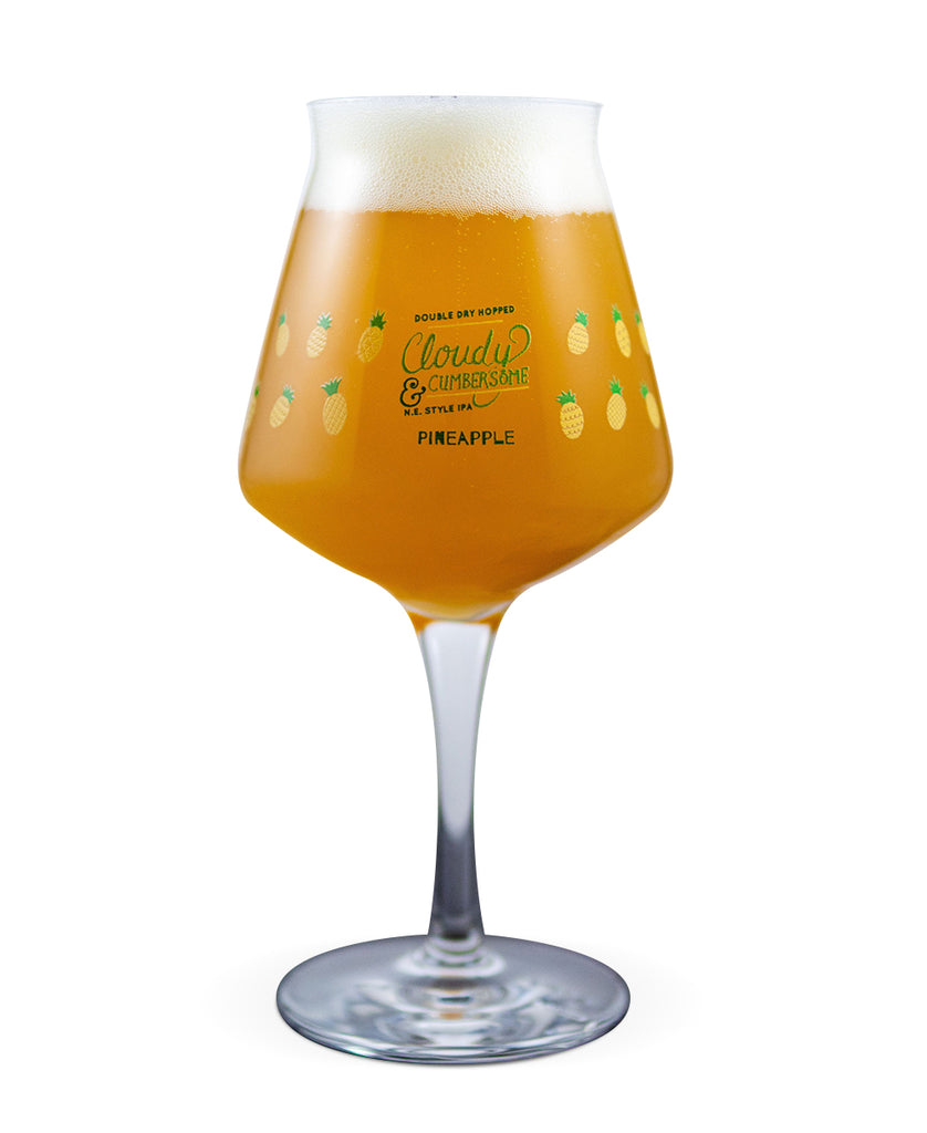 Cloudy & Cumbersome Pineapple Rastal Teku - 14.5 oz Glass